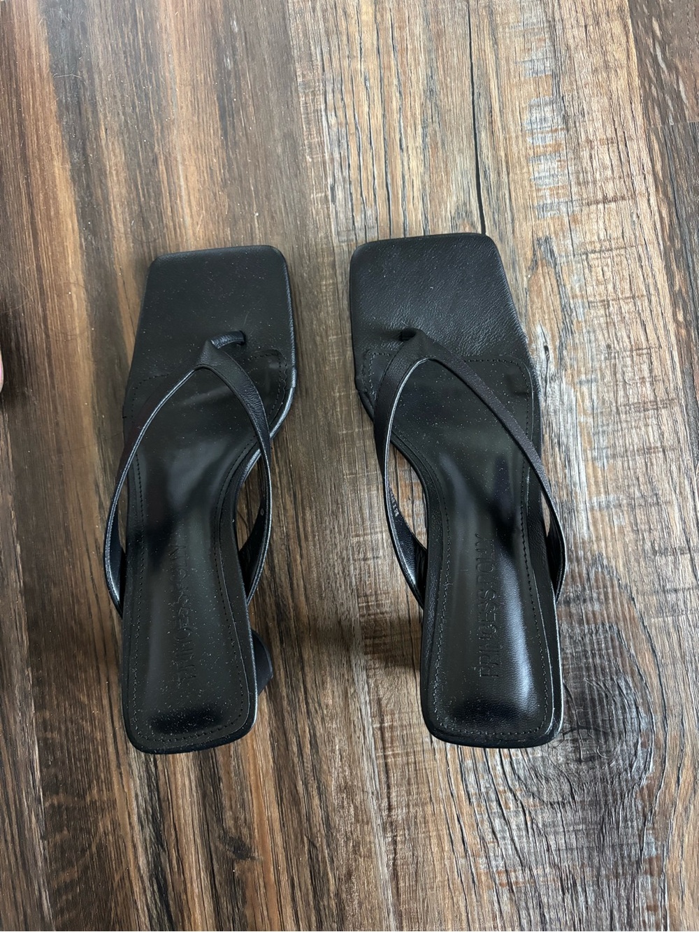 Princess Polly Black Square Toe Heels